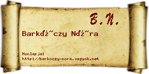 Barkóczy Nóra névjegykártya